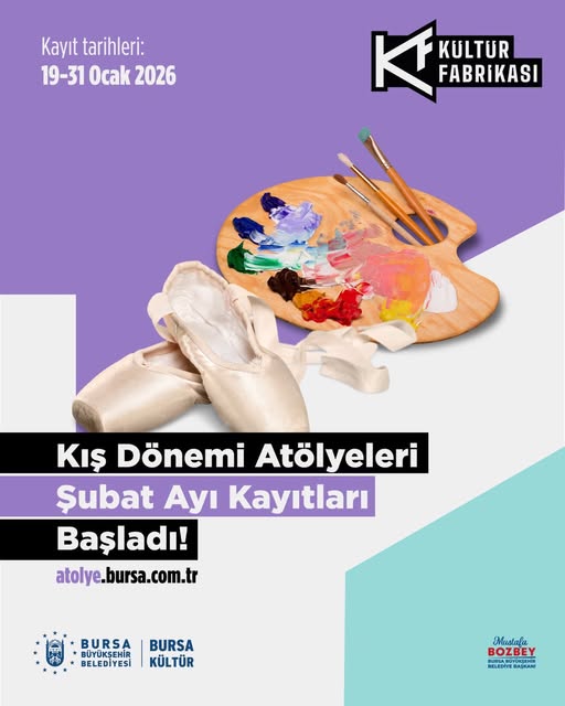 Bursa Kültür Fabrikası'nda Kış Dönemi Şubat Ayı Kayıtları Başladı