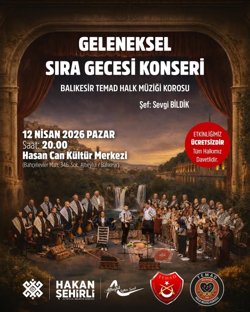 Altıeylül'de Ücretsiz Sıra Gecesi: TEMAD Korosu 12 Nisan'da Sahne Alacak