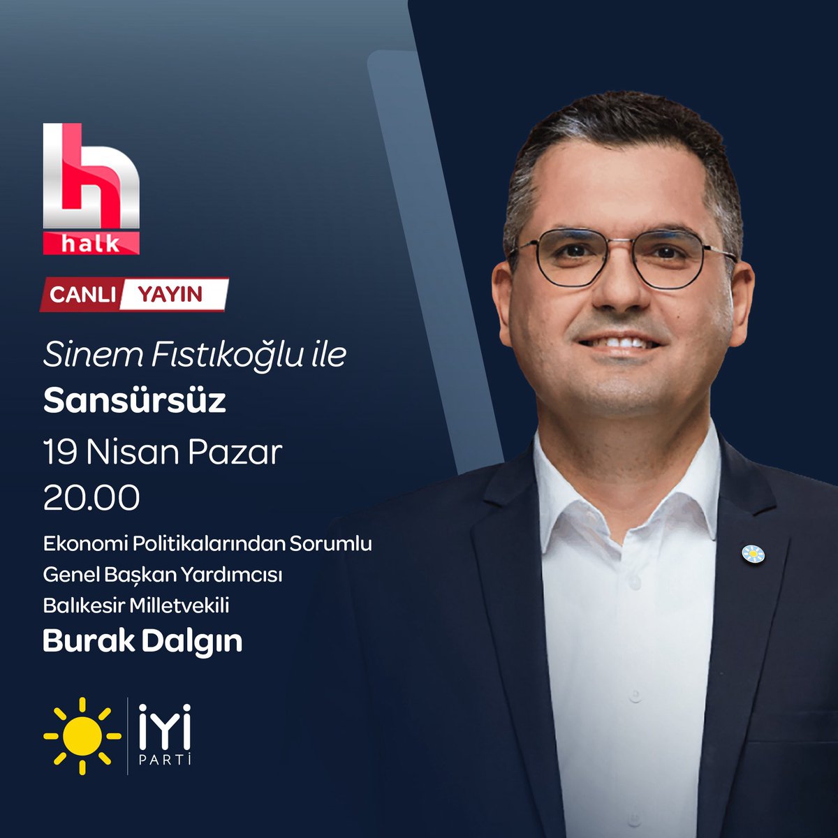 Burak Dalgın Bu Akşam Halk TV'de Sinem Fıstıkoğlu'nun Konuğu Oluyor