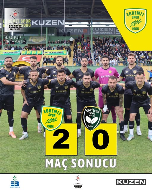 1966 Edremitspor Evinde 2-0 Kazandı: 3 Puan Sahaya Kondu