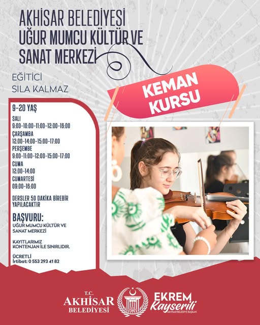 Akhisar'da Keman Kursu Kayıtları Başladı