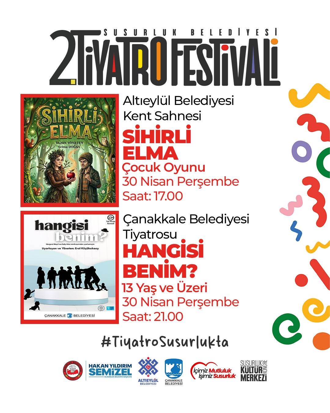 Susurluk'ta 30 Nisan'da Ücretsiz Tiyatro Keyfi: Çocuk ve Yetişkinlere Özel İki Seans