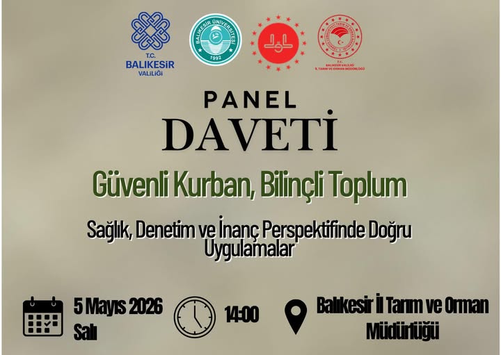 Balıkesir'de Güvenli Kurban Paneline Davet