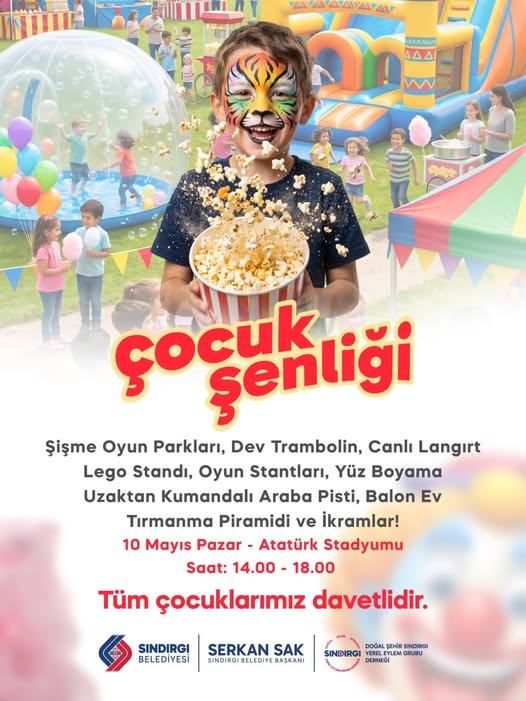 Sındırgı'da 10 Mayıs'ta Büyük Çocuk Şenliği: Tüm Aileler Davetli