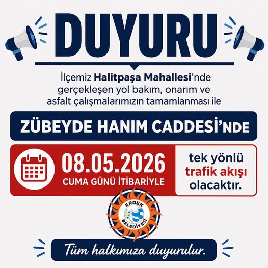 Erdek'te Zübeyde Hanım Caddesi Trafiğe Açıldı: Yol Çalışması Tamamlandı