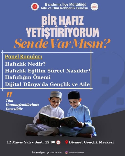 Bandırma'da Hafız Adayları İçin Önemli Veli Buluşması