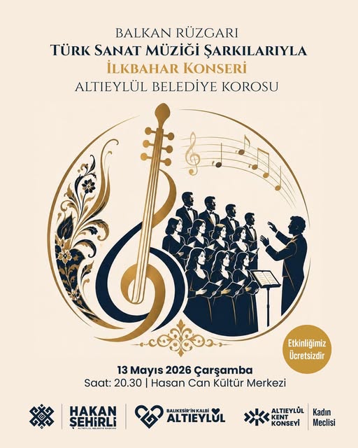 Altıeylül'de Ücretsiz Türk Sanat Müziği Konseri: Balkan Rüzgarı Yarın Sahne Alacak