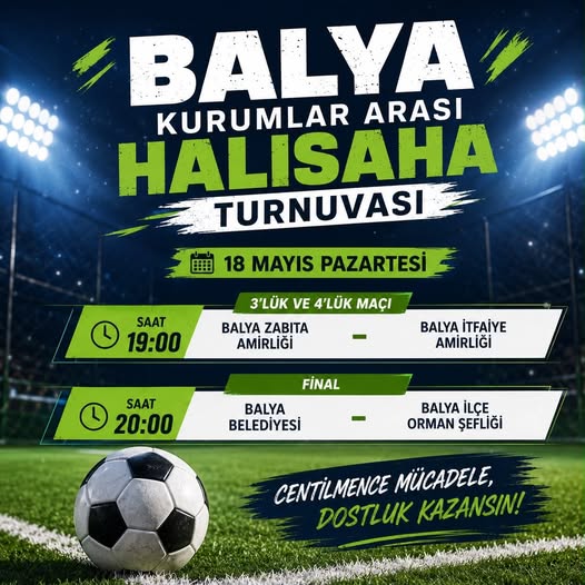 Balya'da Bugün Halısaha Finali: Zabıta-İtfaiye ve Belediye Sahada