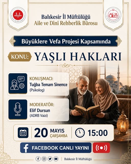 Balıkesir İl Müftülüğü Canlı Yayını: 20 Mayıs'ta Soru-Cevap
