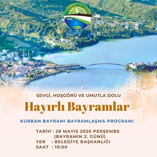 Ayvacık Belediyesi Kurban Bayramı Bayramlaşma Programı: 28 Mayıs 2026