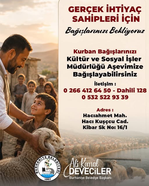 Burhaniye'de Kurban Bağışı Kampanyası: İhtiyaç Sahipleri İçin Umut Olun