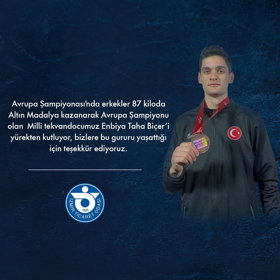 Milli Sporcumuz Enbiya Taha Biçer, Avrupa Şampiyonası'nda Altın Madalya Kazandı