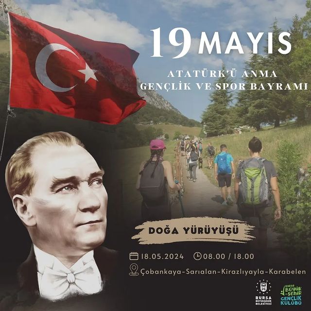 Bursa'da 19 Mayıs'a Özel Doğa Yürüyüşü Etkinliği