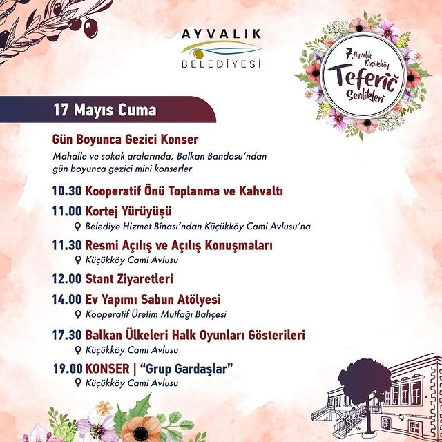7. Teferic Şenlikleri Ayvalık/Küçükköy'de Baharın Coşkusunu Yaşatıyor