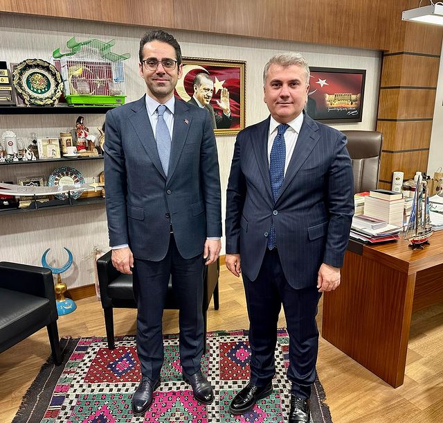 AK Parti Milletvekili Mustafa Canbey, Dışişleri Bakan Yardımcısı Yasin Ekrem Serim ile Toplantı Gerçekleştirdi