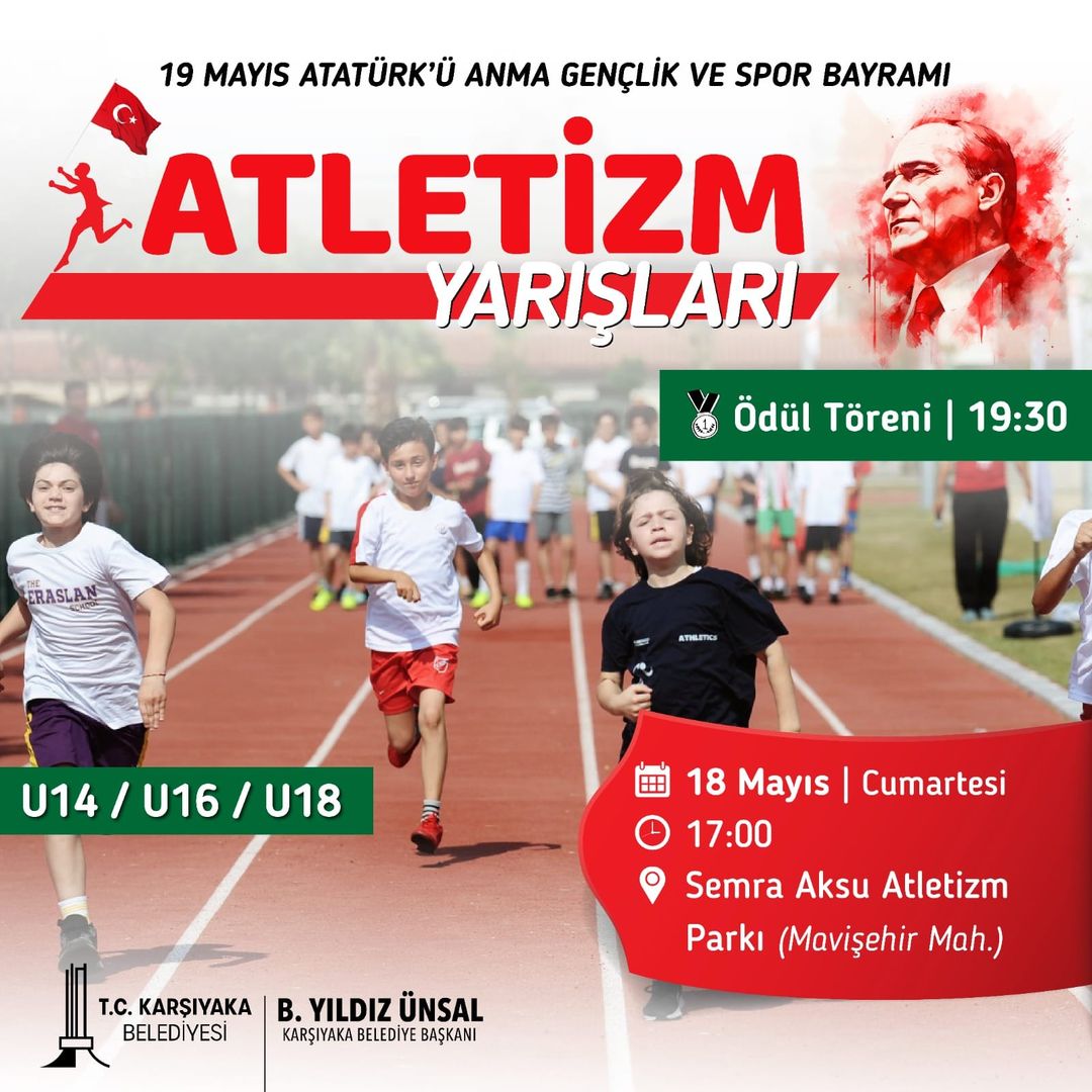 Karşıyaka Belediyesi, 19 Mayıs Atatürk’ü Anma Gençlik ve Spor Bayramı'nı Coşkuyla Kutlayacak