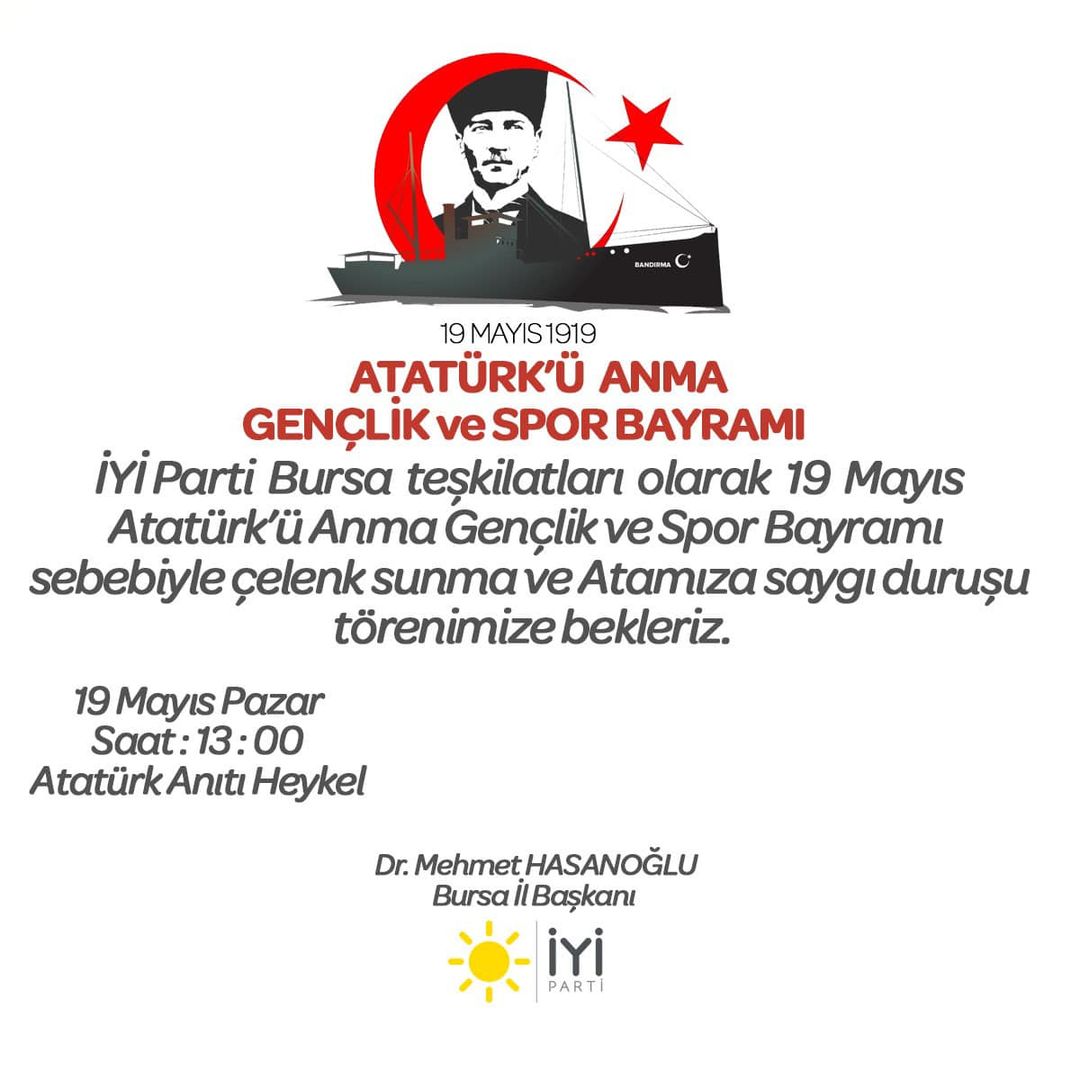 İYİ Parti, 19 Mayıs Atatürk'ü Anma Gençlik ve Spor Bayramı İçin Özel Bir Etkinlik Düzenliyor