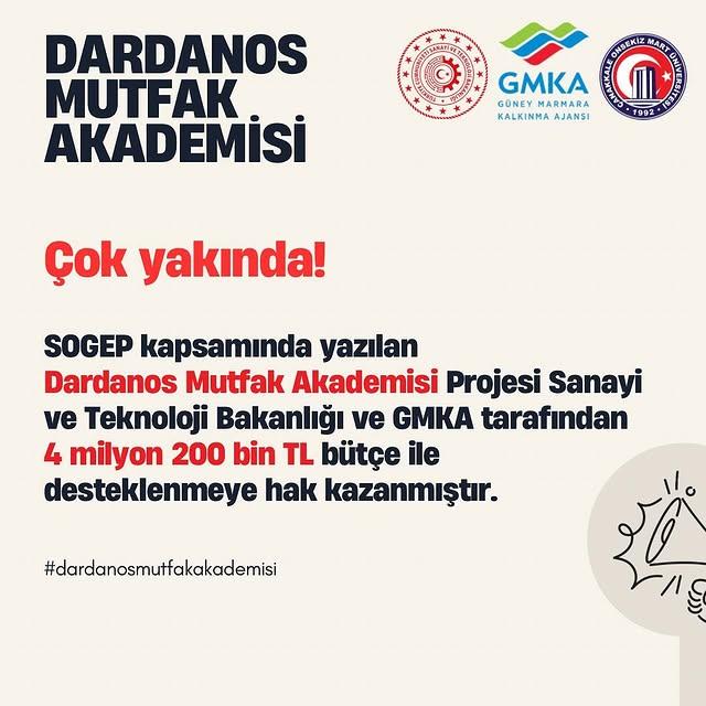 Dardanos Mutfak Akademisi Projesi Herkese Açık Gastronomi Eğitimi Sunacak