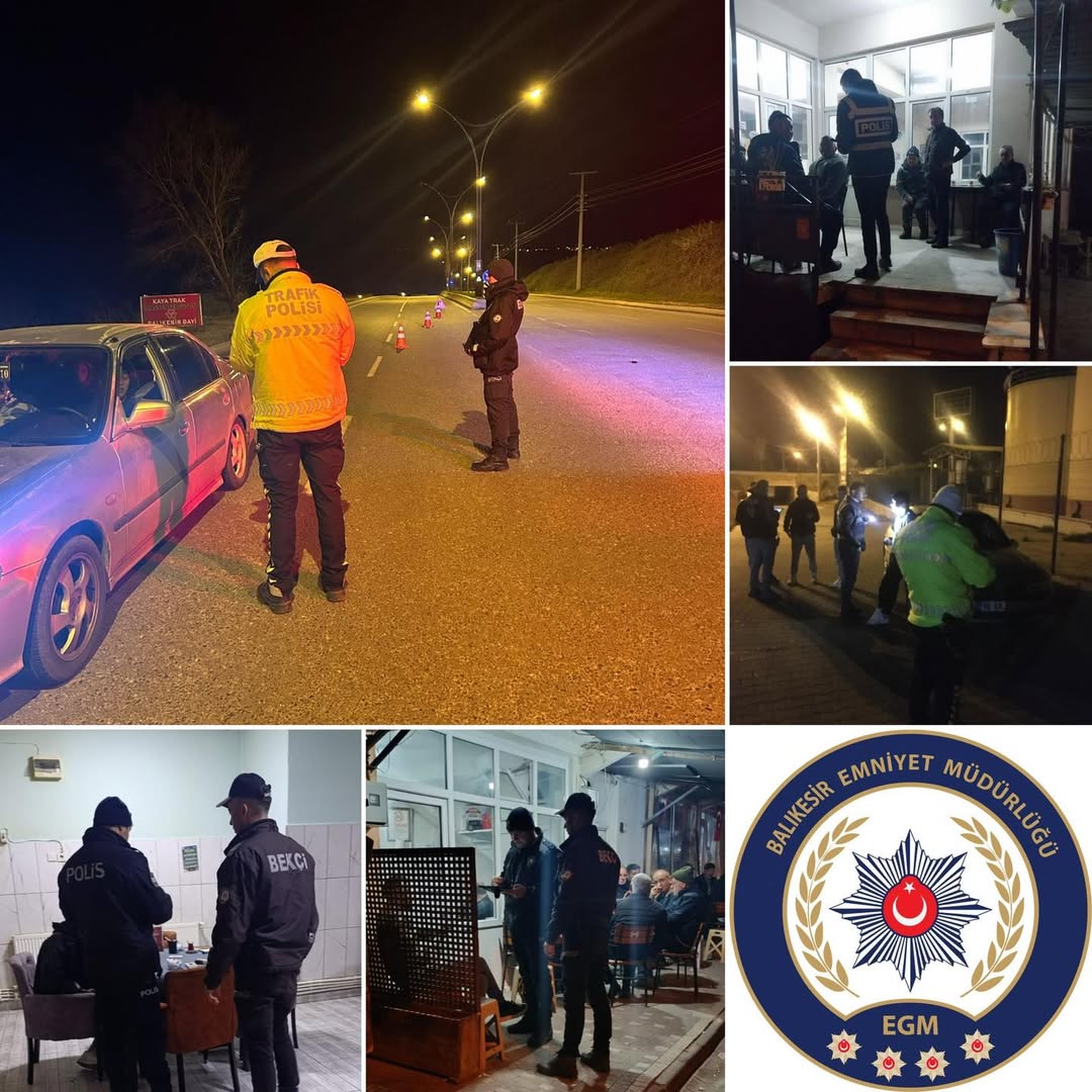 Balıkesir'de Geniş Çaplı Asayiş ve Trafik Huzur Uygulaması