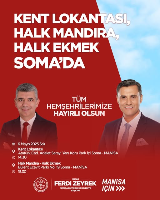 Manisa Büyükşehir Belediyesi Soma'da Halk Mandıra, Halk Ekmek ve Kent Lokantası Açıyor