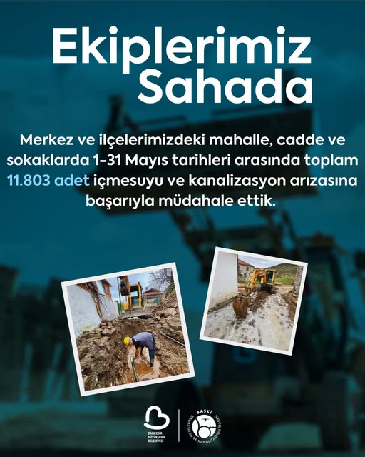 BASKİ Ekipleri 11 Bin 803 Arızaya Hızlı Müdahale Etti