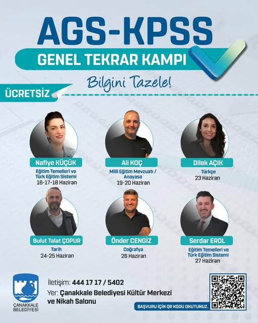 Çanakkale Belediyesi'nden KPSS Tekrar Kampı Düzenleniyor