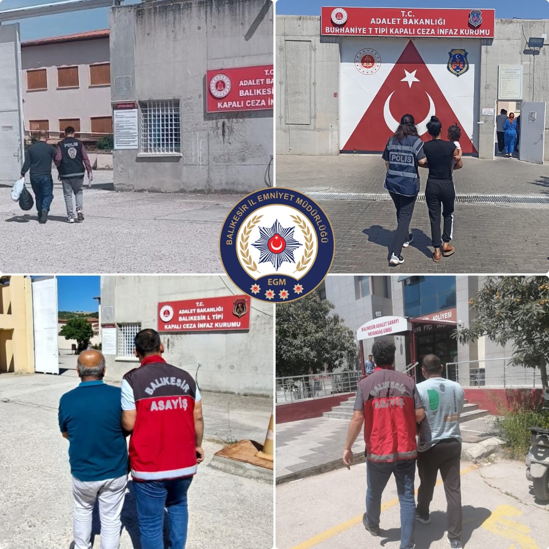 Balıkesir'de Aranan Şahıslara Yönelik Operasyonlarda 4 Tutuklama