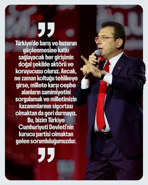 Ekrem İmamoğlu'ndan Barış ve Huzur Vurgusu: Milletin Kazanımları Korunacak