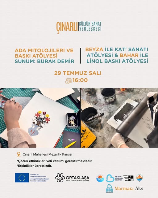 Marmara Adalar'da Ada Mitolojileri Söyleşisi ve Baskı Atölyeleri Düzenleniyor