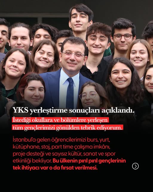 YKS Yerleştirme Sonuçları Açıklandı: İmamoğlu Gençleri Tebrik Etti, İstanbul'da Gençlere Destek Vurgusu