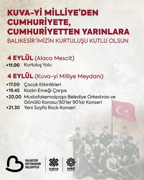 Balıkesir Kurtuluş Coşkusunu Meydanlarda Yaşayacak