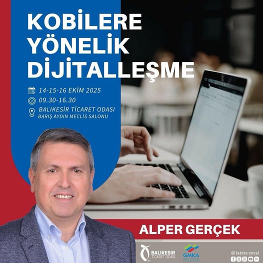 Balıkesir KOBİ’leri İçin Dijitalleşme Eğitimi Düzenleniyor