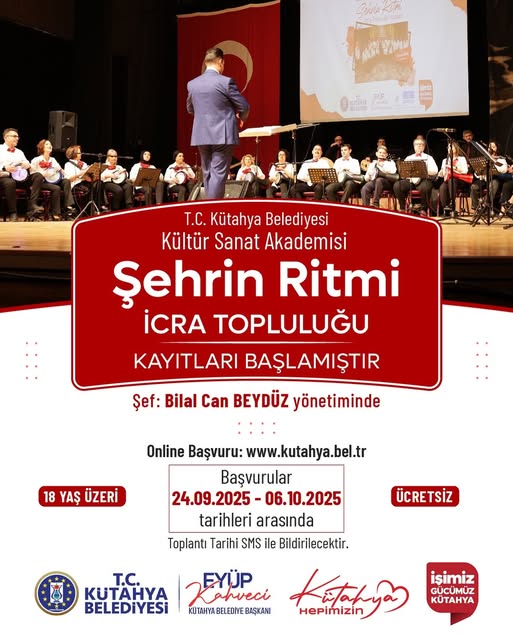 Kütahya Belediyesi Şehrin Ritmi İcra Topluluğu Kayıtları Başladı