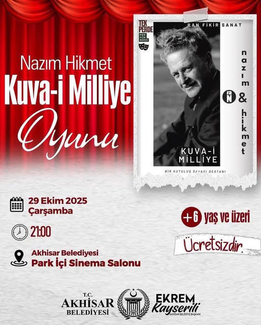 Akhisar'da Nazım Hikmet'in Kuva-i Milliye Oyunu Sahnelenecek