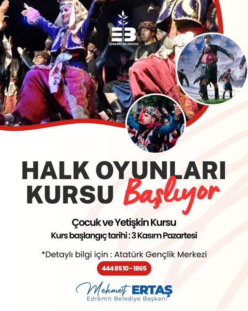 Edremit'te Ücretsiz Halk Oyunları Kursu Kayıtları Başladı